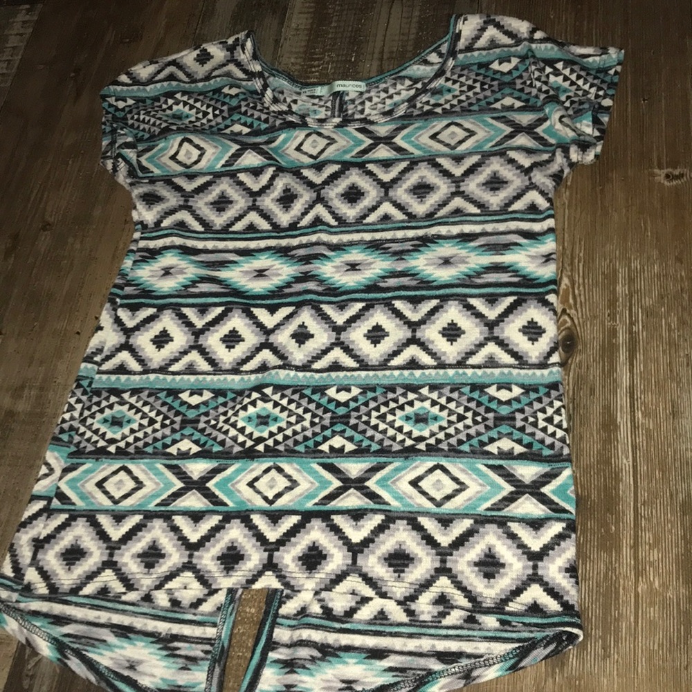 Blue Aztec Maurices Top